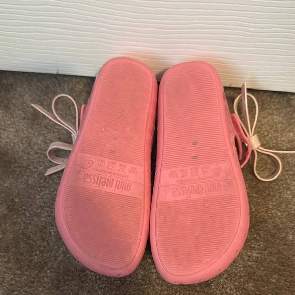 Mini Melissa Pink Jelly Dress Shoes with Bow - Picture 6 of 6